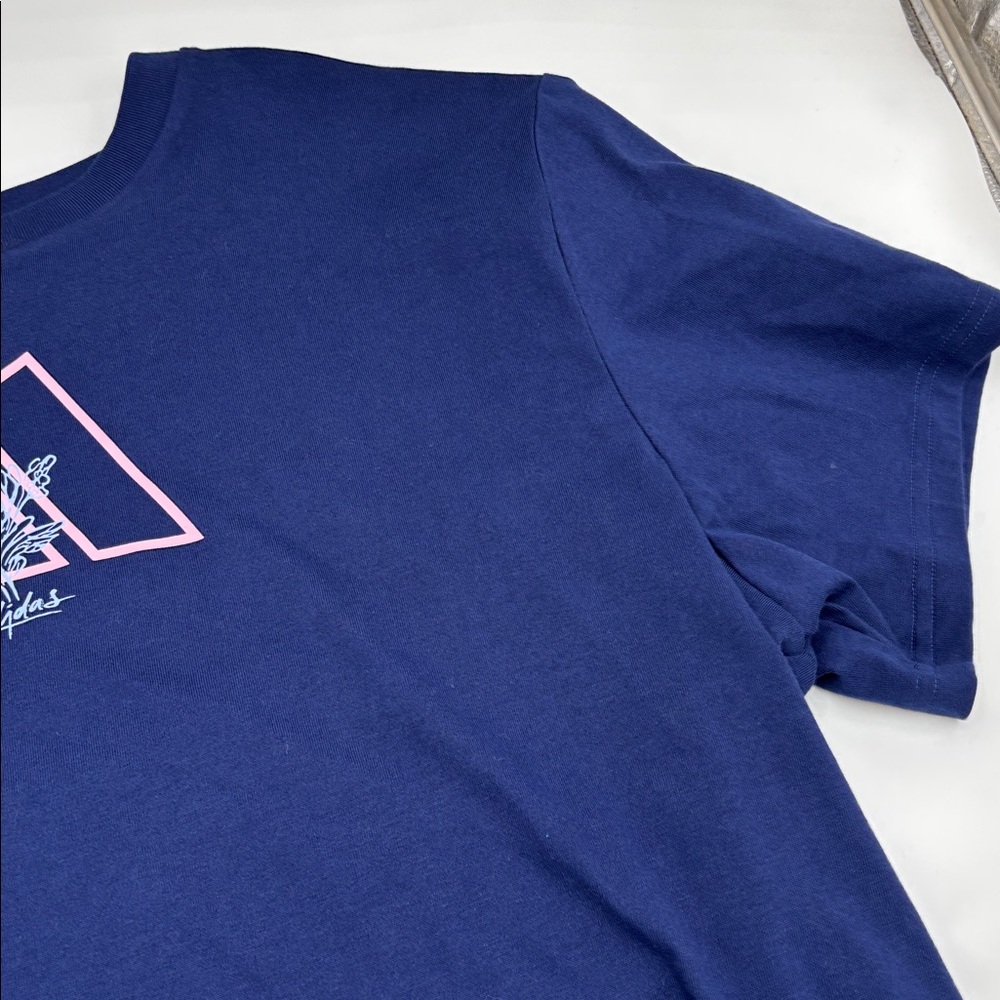 Adidas Tech Illustrate Graphic Tee in Dark Blue - Picture 2 of 7